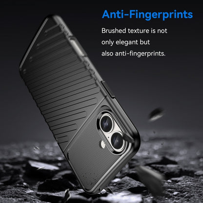 For iPhone 16 Plus Thunderbolt Shockproof Soft TPU Phone Case(Black) - iPhone 16 Plus Cases by buy2fix | Online Shopping UK | buy2fix