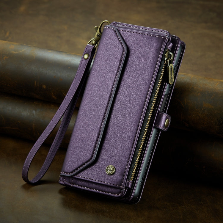 For Samsung Galaxy S20 CaseMe C36 Card Slots Zipper Wallet RFID Anti-theft Leather Phone Case(Purple) - Galaxy Phone Cases by CaseMe | Online Shopping UK | buy2fix