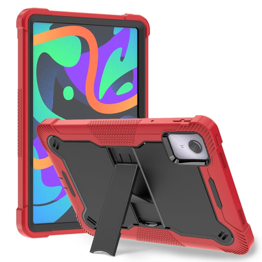 For Lenovo Tab M11 / Xiaoxin Pad 11 2024 Shockproof Silicone Hybrid PC Tablet Case with Holder(Black + Red) - Lenovo by buy2fix | Online Shopping UK | buy2fix