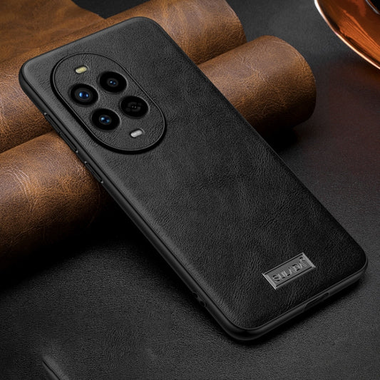 For Huawei nova 13 Pro SULADA Shockproof TPU Hybrid Handmade Leather Phone Case(Black) - Huawei Cases by SULADA | Online Shopping UK | buy2fix