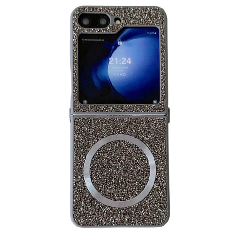 For Samsung Galaxy Z Flip4 Glitter MagSafe PC Phone Case(Silver) - Galaxy Z Flip4 5G Cases by buy2fix | Online Shopping UK | buy2fix