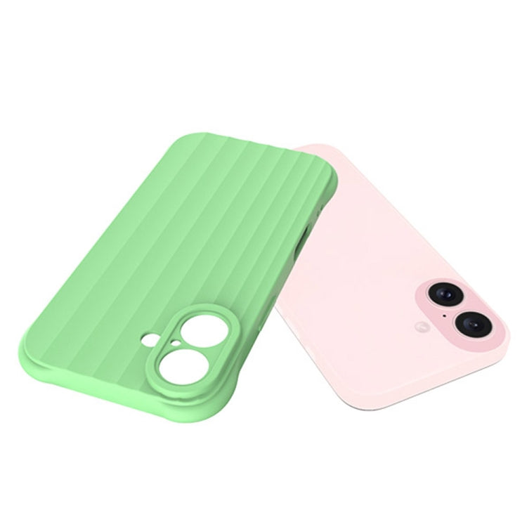 For iPhone 16 Water Ripple Fine Hole TPU Phone Case(Matcha Green) - iPhone 16 Cases by buy2fix | Online Shopping UK | buy2fix