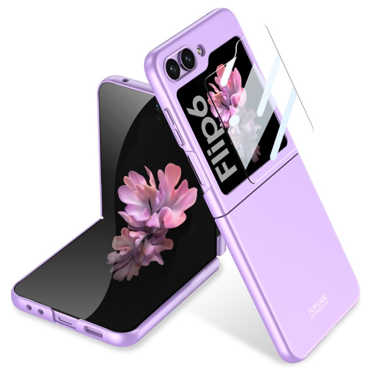 For Samsung Galaxy Z Flip6 GKK Ultra-thin Full Coverage Phone Case with Tempered Film(Dream Mirror Purple) - Galaxy Z Flip6 5G Cases by GKK | Online Shopping UK | buy2fix