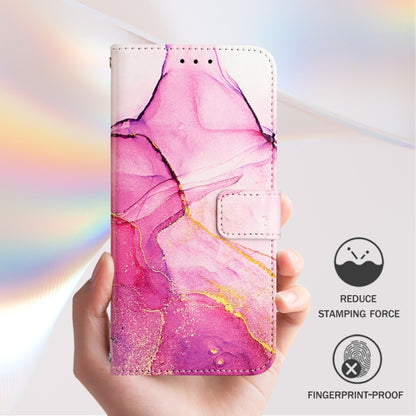 For Blackview A53 PT003 Marble Pattern Flip Leather Phone Case(Pink Purple Gold) - More Brand by buy2fix | Online Shopping UK | buy2fix