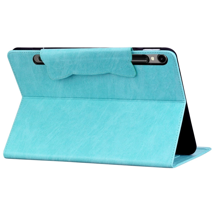 For Samsung Galaxy Tab S9+ / S8+ / S7+ Cat Buckle Leather Smart Tablet Case(Sky Blue) - Galaxy Tab S9+ Cases by buy2fix | Online Shopping UK | buy2fix