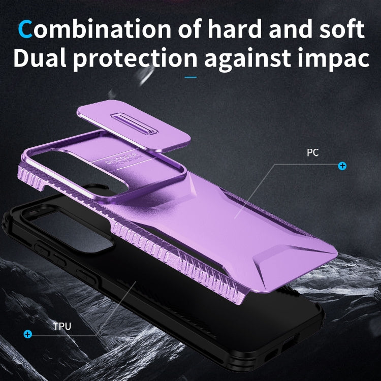 For Samsung Galaxy S25 5G / S24 5G Sliding Camshield Phone Case(Purple) - Galaxy S24 5G Cases by buy2fix | Online Shopping UK | buy2fix