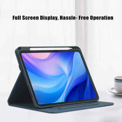 For iPad Pro 11 2024 Front Stand Smart TPU Leather Tablet Case(Dark Blue) - iPad Pro 11 2024 Cases by buy2fix | Online Shopping UK | buy2fix