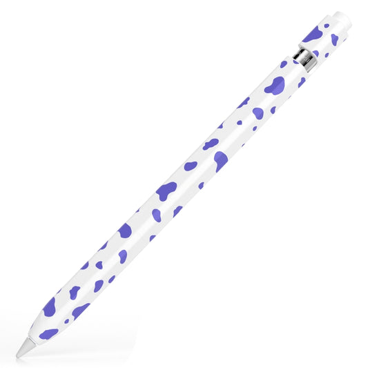 For Apple Pencil 1 Cow Pattern Stylus Silicone Protective Cover(Purple) - Pencil Accessories by buy2fix | Online Shopping UK | buy2fix