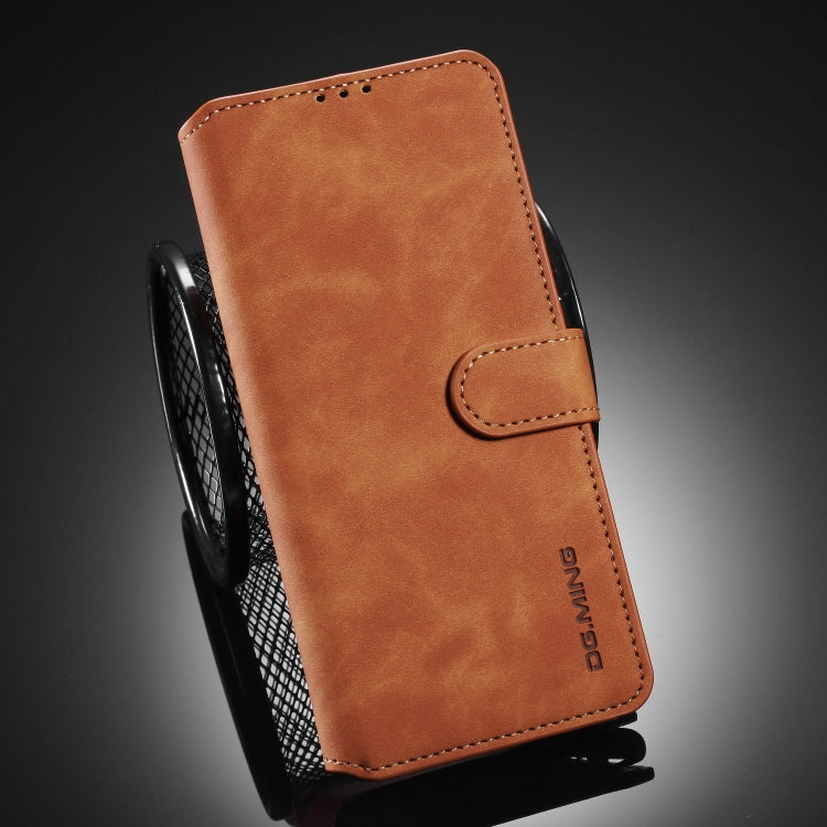 For Samsung Galaxy Note20 DG.MING Retro Oil Side Horizontal Flip Case with Holder & Card Slots & Wallet(Brown) - Galaxy Note20 Cases by DG.MING | Online Shopping UK | buy2fix