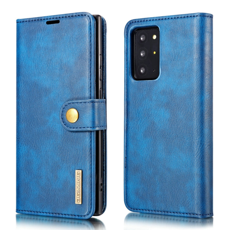 For Samsung Galaxy Note20 Ultra DG.MING Crazy Horse Texture Flip Detachable Magnetic Leather Case with Holder & Card Slots & Wallet (Blue) - Galaxy Note20 Ultra Cases by DG.MING | Online Shopping UK | buy2fix