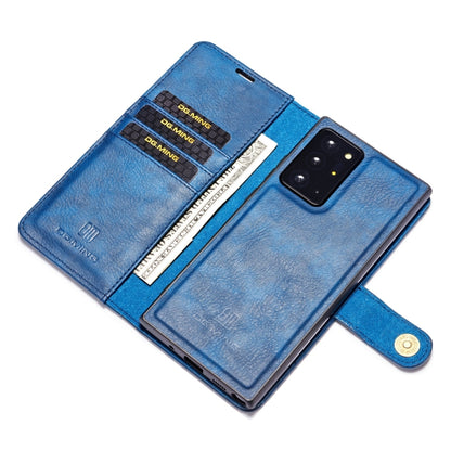 For Samsung Galaxy Note20 Ultra DG.MING Crazy Horse Texture Flip Detachable Magnetic Leather Case with Holder & Card Slots & Wallet (Blue) - Galaxy Note20 Ultra Cases by DG.MING | Online Shopping UK | buy2fix