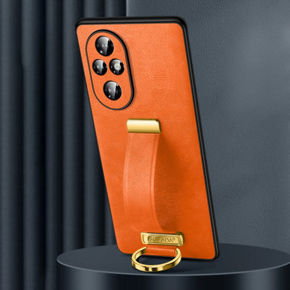 For Honor 200 SULADA PC Hybrid Leather Texture Skin Feel Shockproof Phone Case(Orange) - Honor Cases by SULADA | Online Shopping UK | buy2fix