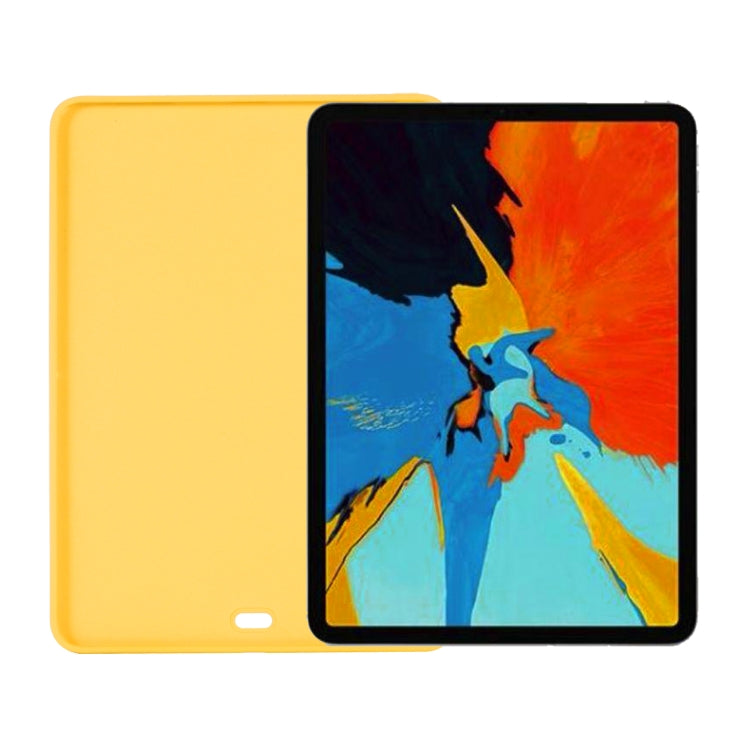 For iPad Air 13 2024 Pure Color Liquid Silicone Shockproof Tablet Case(Yellow) - iPad Air 13 2024 Cases by buy2fix | Online Shopping UK | buy2fix