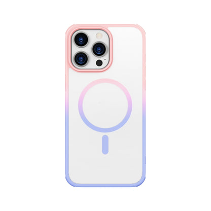 For iPhone 14 / 13 Colorful MagSafe PC + TPU Phone Case(Pink Purple) - iPhone 14 Cases by buy2fix | Online Shopping UK | buy2fix