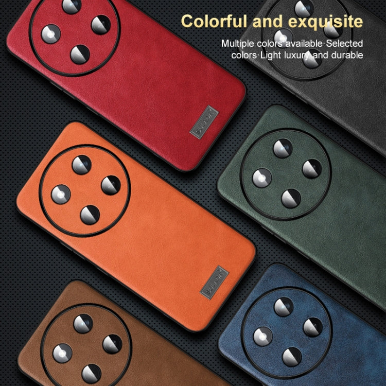 For Honor 200 SULADA Shockproof TPU + Handmade Leather Phone Case(Orange) - Honor Cases by SULADA | Online Shopping UK | buy2fix