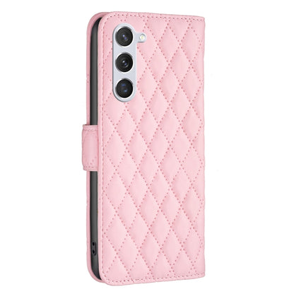 For Samsung Galaxy S25 5G Diamond Lattice Wallet Flip Leather Phone Case(Pink) - Galaxy S25 5G Cases by buy2fix | Online Shopping UK | buy2fix