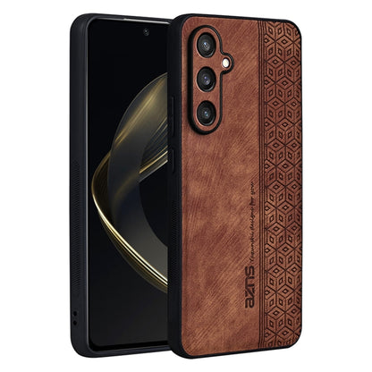 For Samsung Galaxy S24 FE 5G AZNS 3D Embossed Skin Feel Phone Case(Brown) - Galaxy S24 FE 5G Cases by AZNS | Online Shopping UK | buy2fix