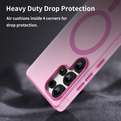 For Samsung Galaxy S25 Ultra MagSafe Frosted Translucent TPU + PC Full Coverage Phone Case(Pink) - Galaxy S25 Ultra 5G Cases by buy2fix | Online Shopping UK | buy2fix