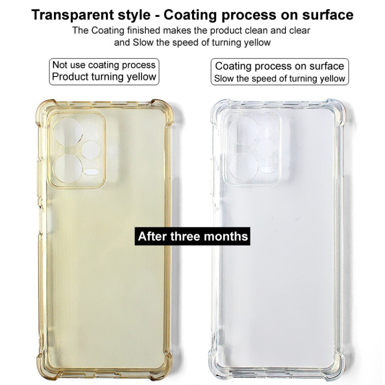 For Motorola Moto G55 imak Shockproof Airbag TPU Phone Case(Transparent Black) - Motorola Cases by imak | Online Shopping UK | buy2fix