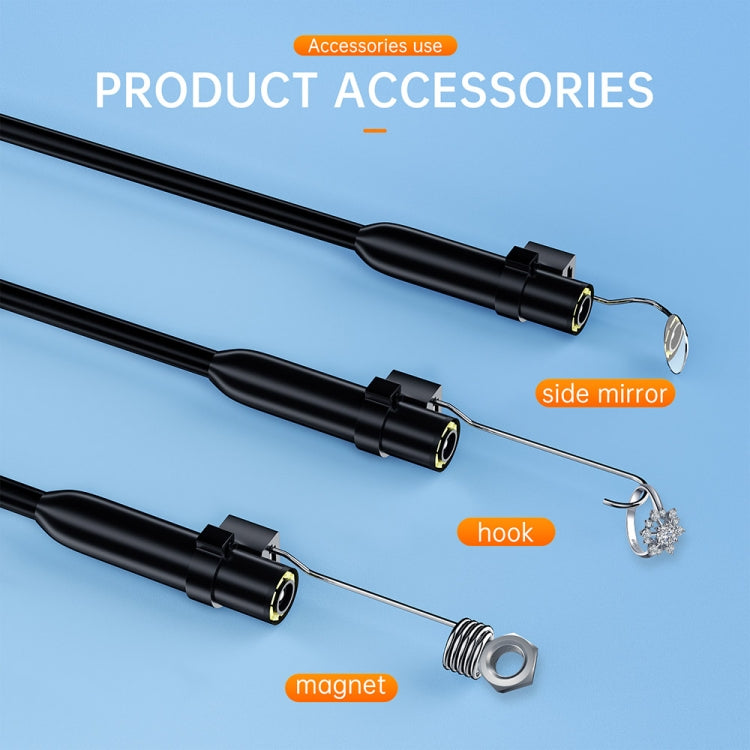 AN112 2 in 1 USB-C / Type-C + 8 Pin Interface 5.5mm HD Industry Endoscope, Length:1m Hard Tube -  by buy2fix | Online Shopping UK | buy2fix