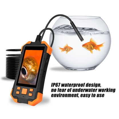 T20 4.3 inch IPS Screen 5.5mm Dual Camera IP67 Waterproof Hard Cable Digital Endoscope, Length:1m(Black Orange) -  by buy2fix | Online Shopping UK | buy2fix