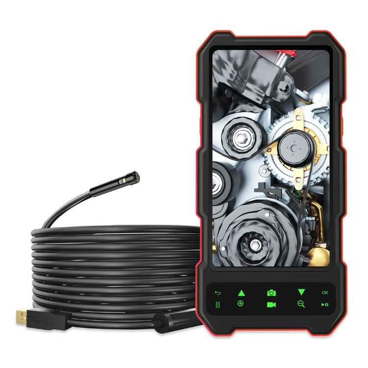 T21 4.5 inch IPS Color Screen 7.9mm Dual Camera Split Hard Cable Industrial Endoscope, Length:1m(Black Red) -  by buy2fix | Online Shopping UK | buy2fix