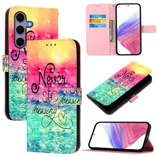 For Samsung Galaxy S25 5G 3D Painting Horizontal Flip Leather Phone Case(Chasing Dreams) - Galaxy S25 5G Cases by buy2fix | Online Shopping UK | buy2fix