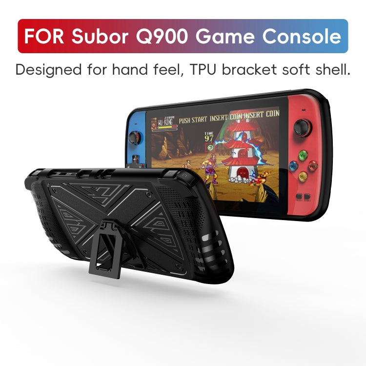 For SUBOR Q900 TPU Game Console Protective Case with Holder(Black) - Accessories by buy2fix | Online Shopping UK | buy2fix