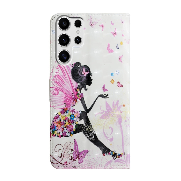 For Samsung Galaxy S25 Ultra 5G Oil Embossed 3D Drawing Leather Phone Case(Flower Fairy) - Galaxy S25 Ultra 5G Cases by buy2fix | Online Shopping UK | buy2fix