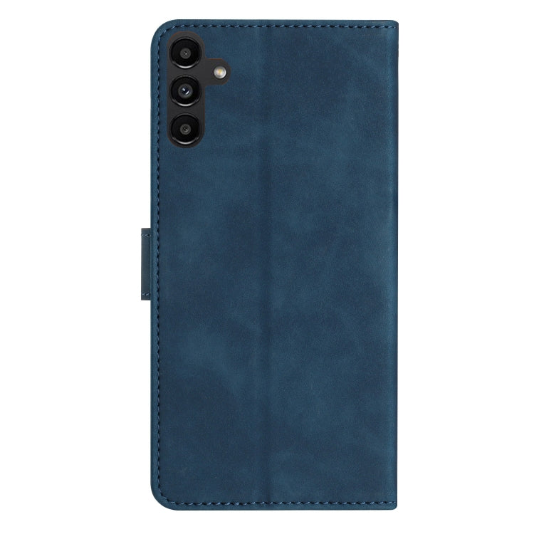 For Samsung Galaxy S25 5G Seven Butterflies Embossed Leather Phone Case(Blue) - Galaxy S25 5G Cases by buy2fix | Online Shopping UK | buy2fix