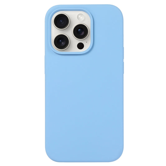 For iPhone 16 Pro Liquid Silicone Phone Case(Azure Blue) - iPhone 16 Pro Cases by buy2fix | Online Shopping UK | buy2fix