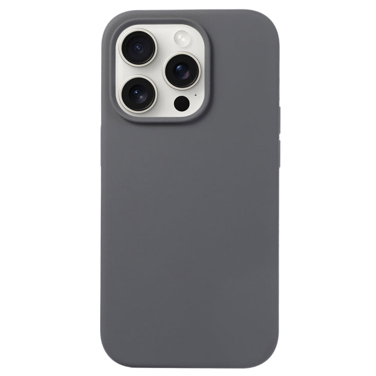 For iPhone 16 Pro Liquid Silicone Phone Case(Charcoal Black) - iPhone 16 Pro Cases by buy2fix | Online Shopping UK | buy2fix