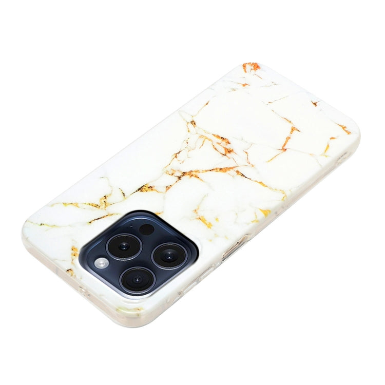 For iPhone 16 Pro Max IMD Marble TPU Phone Case(White) - iPhone 16 Pro Max Cases by buy2fix | Online Shopping UK | buy2fix