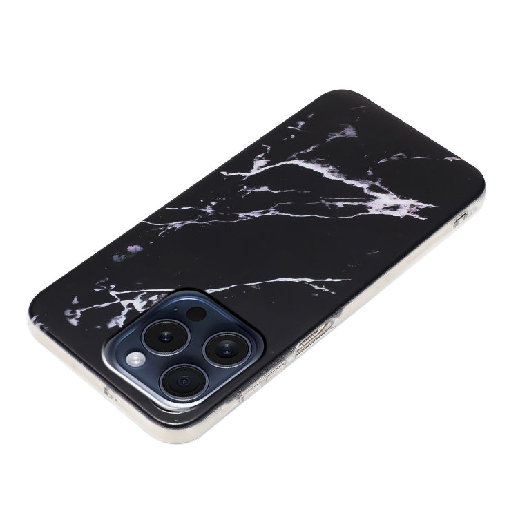 For iPhone 16 Pro IMD Marble TPU Phone Case(Black) - iPhone 16 Pro Cases by buy2fix | Online Shopping UK | buy2fix