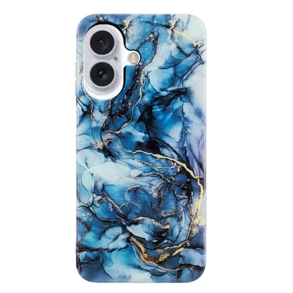 For iPhone 16 Plus IMD Marble TPU Phone Case(Grey) - iPhone 16 Plus Cases by buy2fix | Online Shopping UK | buy2fix