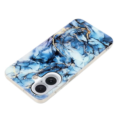 For iPhone 16 Plus IMD Marble TPU Phone Case(Grey) - iPhone 16 Plus Cases by buy2fix | Online Shopping UK | buy2fix