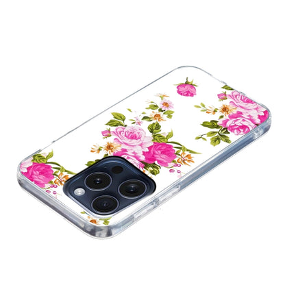 For iPhone 16 Pro Colored Drawing Pattern TPU Phone Case(Rose Flower) - iPhone 16 Pro Cases by buy2fix | Online Shopping UK | buy2fix