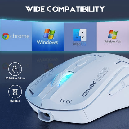 ONIKUMA CW917 RGB 4800DPI Dual Mode Wired + 2.4GHz Wireless Mouse(White) - Wireless Mice by ONIKUMA | Online Shopping UK | buy2fix