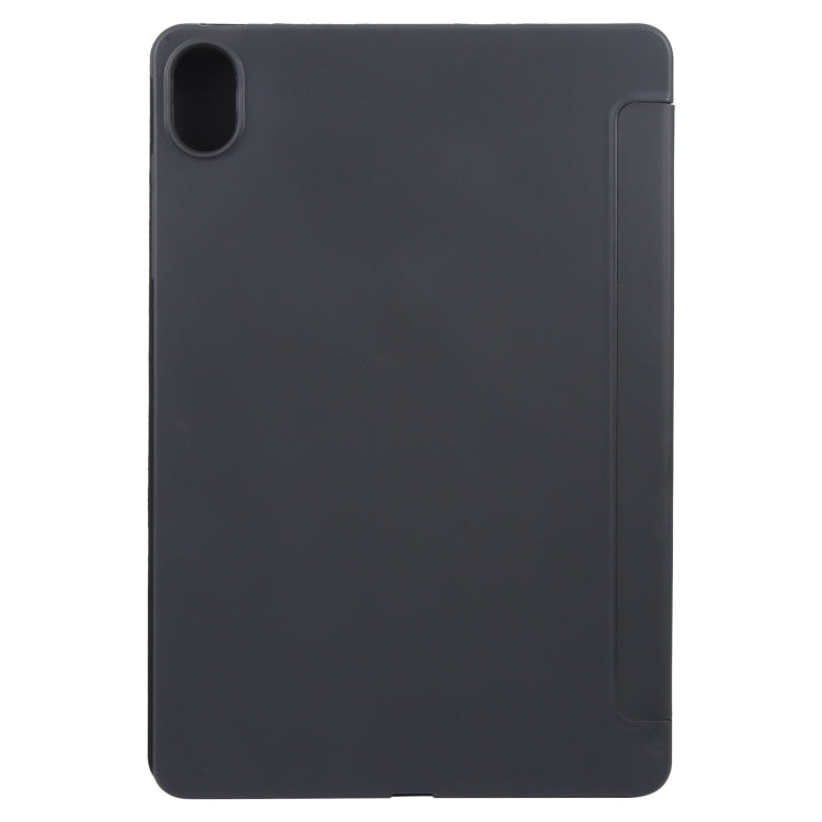 For Huawei MatePad 11.5 S GEBEI 3-folding Holder Shockproof Flip Leather Tablet Case(Black) - Huawei by GEBEI | Online Shopping UK | buy2fix