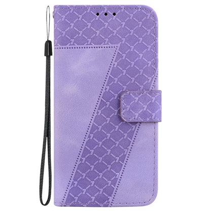 For Samsung Galaxy S25 Ultra 5G Seven-shaped Embossed Leather Phone Case(Purple) - Galaxy S25 Ultra 5G Cases by buy2fix | Online Shopping UK | buy2fix