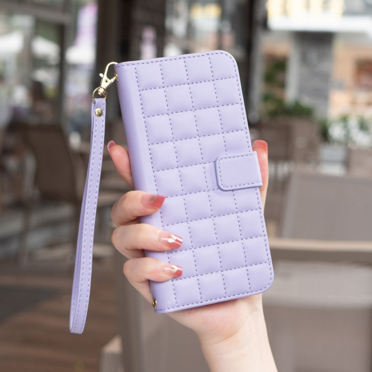 For Redmi K70 / K70 Pro Square Texture Leather Phone Case(Purple) - Xiaomi Cases by buy2fix | Online Shopping UK | buy2fix