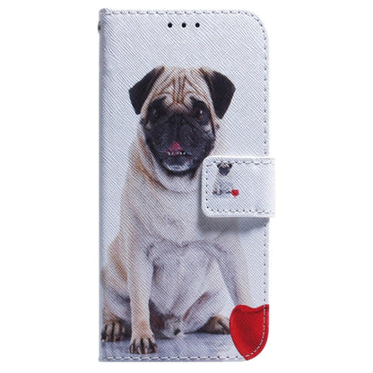 For Samsung Galaxy S25 5G Coloured Drawing Flip Leather Phone Case(Pug) - Galaxy S25 5G Cases by buy2fix | Online Shopping UK | buy2fix