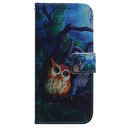 For Samsung Galaxy S25 Ultra 5G Coloured Drawing Flip Leather Phone Case(Oil Painting Owl) - Galaxy S25 Ultra 5G Cases by buy2fix | Online Shopping UK | buy2fix