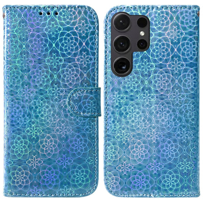 For Samsung Galaxy S25 Ultra 5G Colorful Magnetic Buckle Leather Phone Case(Blue) - Galaxy S25 Ultra 5G Cases by buy2fix | Online Shopping UK | buy2fix