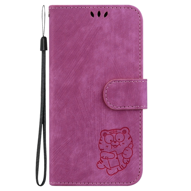 For Samsung Galaxy S25 Ultra 5G Little Tiger Embossed Leather Phone Case(Rose Red) - Galaxy S24 Ultra 5G Cases by buy2fix | Online Shopping UK | buy2fix