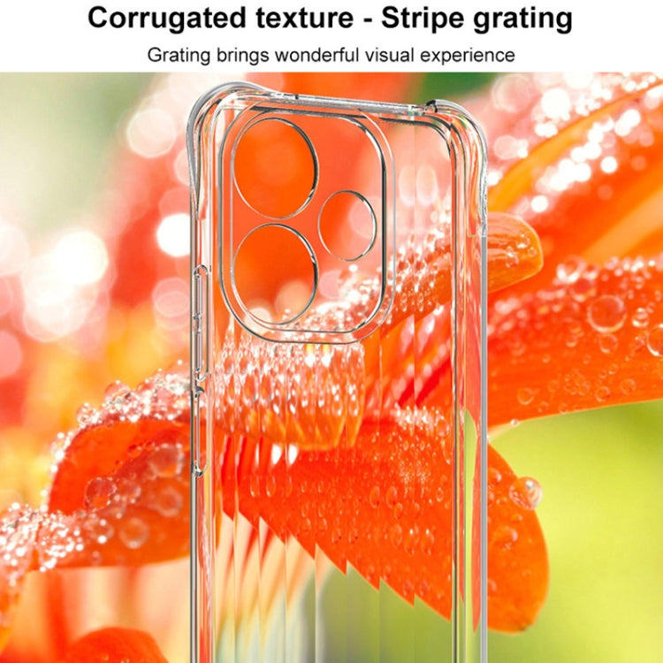 For Redmi Note 13R 5G IMAK Corrugated Texture Airbag TPU Phone Case(Transparent) - Xiaomi Cases by imak | Online Shopping UK | buy2fix