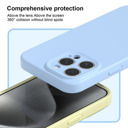 For iPhone 16 Precise Hole Liquid Silicone Jelly Color Full Coverage Phone Case(Navy Blue) - iPhone 16 Cases by buy2fix | Online Shopping UK | buy2fix