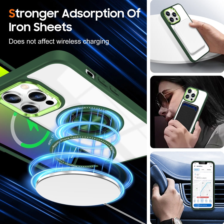 For iPhone 16 Pro Magnetic Rotating Ring Holder Phone Case(Dark Green) - iPhone 16 Pro Cases by buy2fix | Online Shopping UK | buy2fix