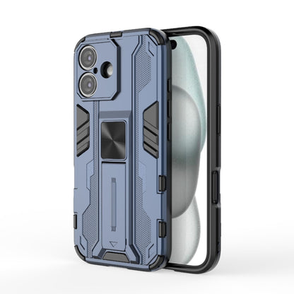 For iPhone 16 Supersonic PC + TPU Holder Phone Case(Grey) - iPhone 16 Cases by buy2fix | Online Shopping UK | buy2fix