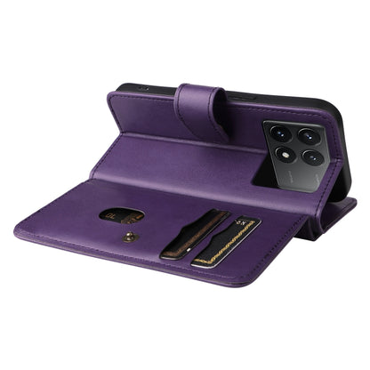 For Redmi K70 Multi-Function Wallet 10 Card Slots Leather Phone Case(Violet) - K70 Cases by buy2fix | Online Shopping UK | buy2fix